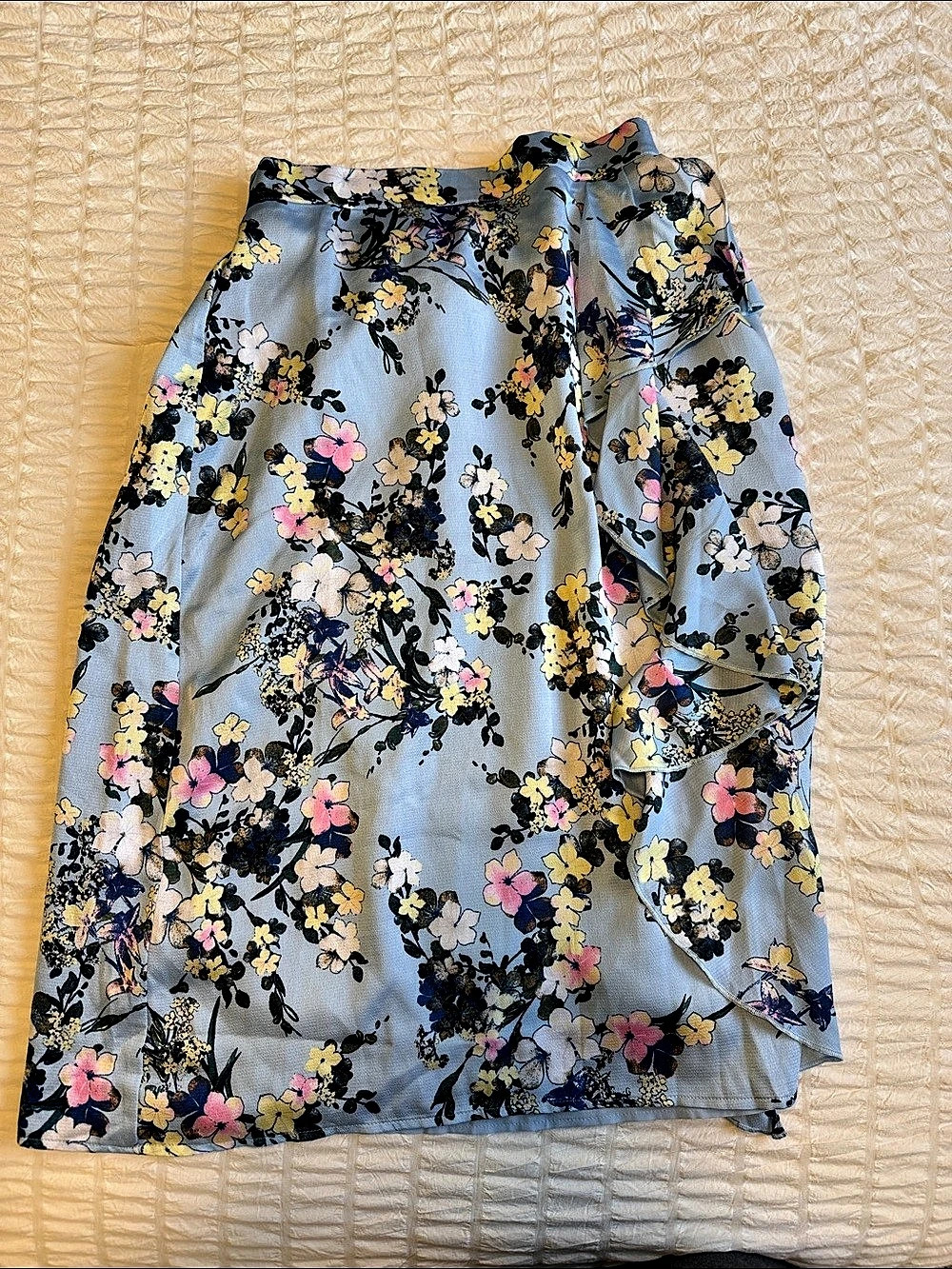 Ted Baker Floral Midi Skirt in Blue Size S/P Like New